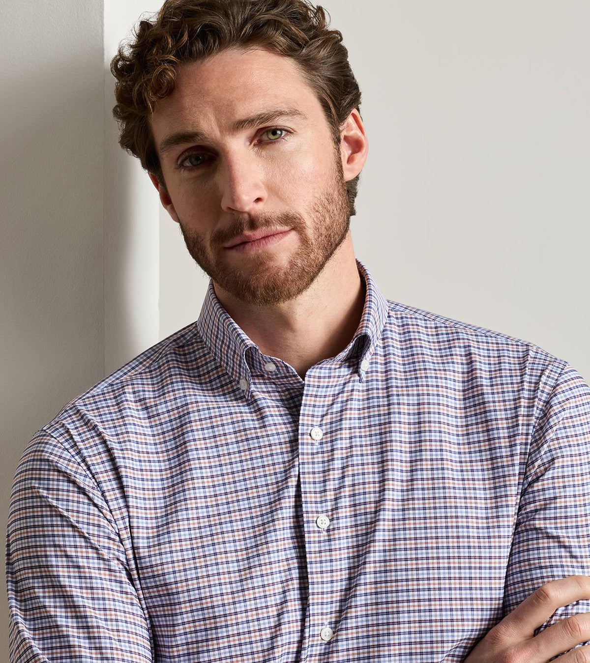 WAYNE PERFORMANCE TWILL SHIRT - NAVY
