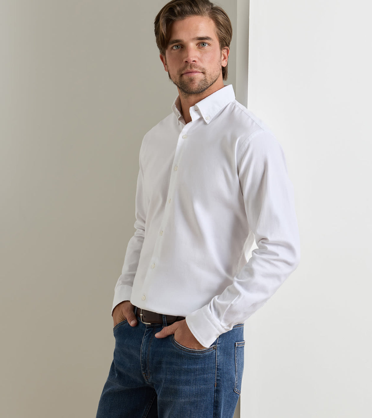 AMERICANA OXFORD SHIRT - WHITE