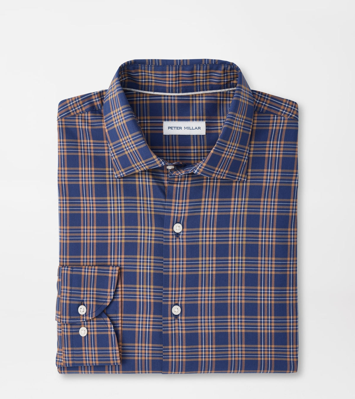 RICHARD CROWN LITE COTTON STRETCH SHIRT - NAVY