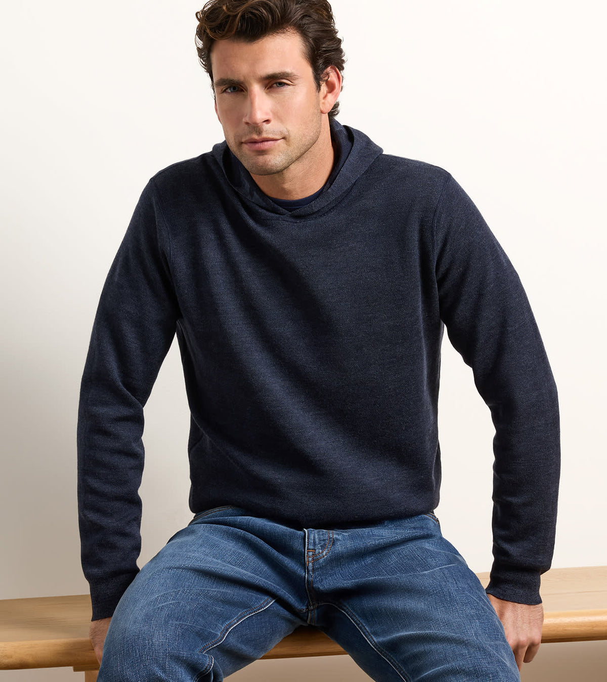 REVERSIBLE CAMO POPOVER HOODIE - MIDNIGHT NAVY