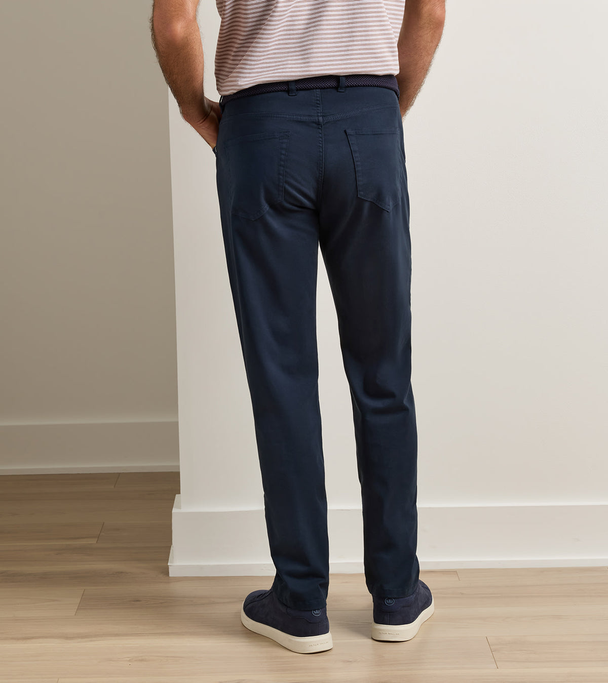 SIGNATURE SATEEN FIVE POCKET PANT - MIDNIGHT NAVY