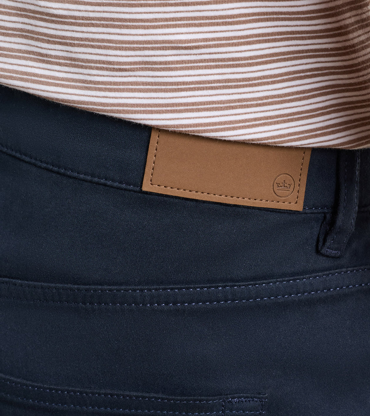 SIGNATURE SATEEN FIVE POCKET PANT - MIDNIGHT NAVY