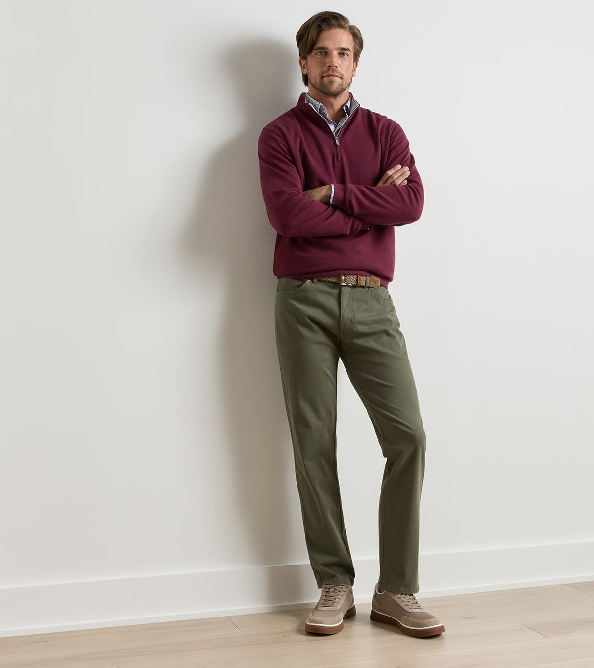 SIGNATURE SATEEN FIVE POCKET PANT - FATIGUE