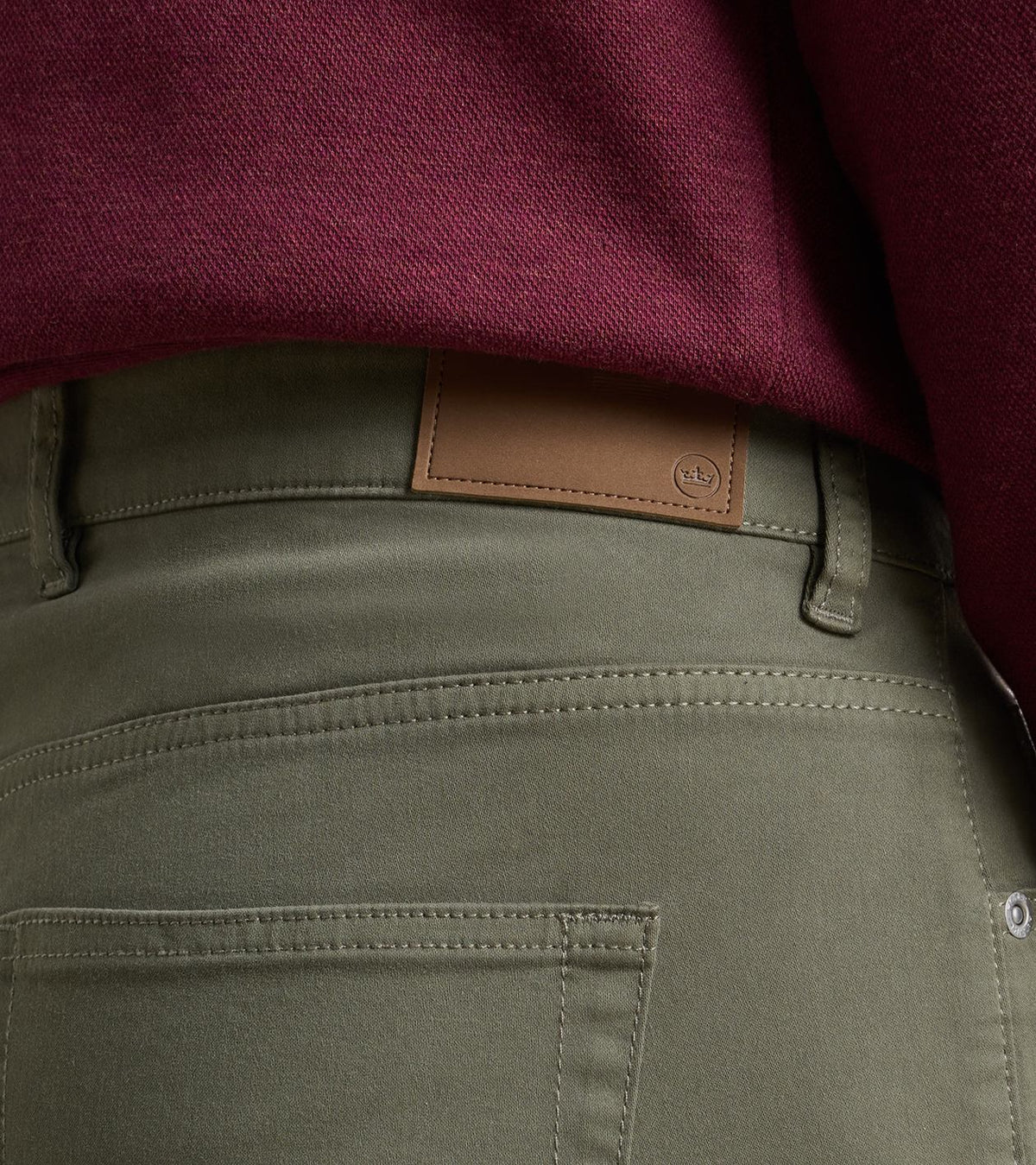 SIGNATURE SATEEN FIVE POCKET PANT - FATIGUE