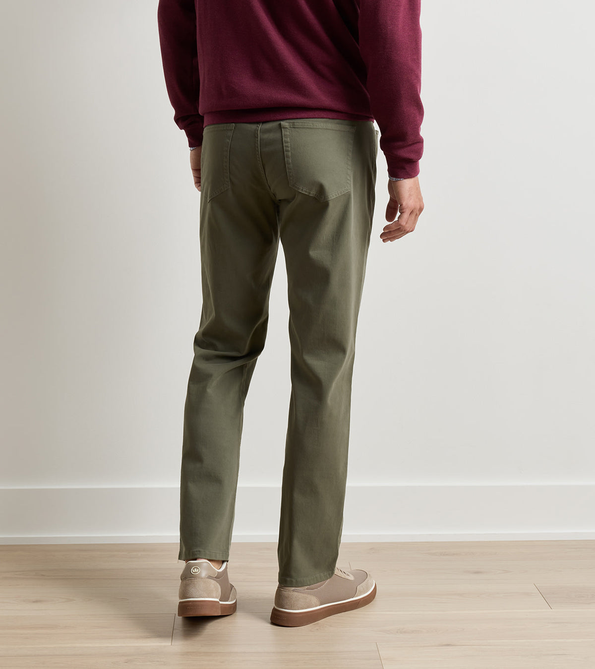 SIGNATURE SATEEN FIVE POCKET PANT - FATIGUE