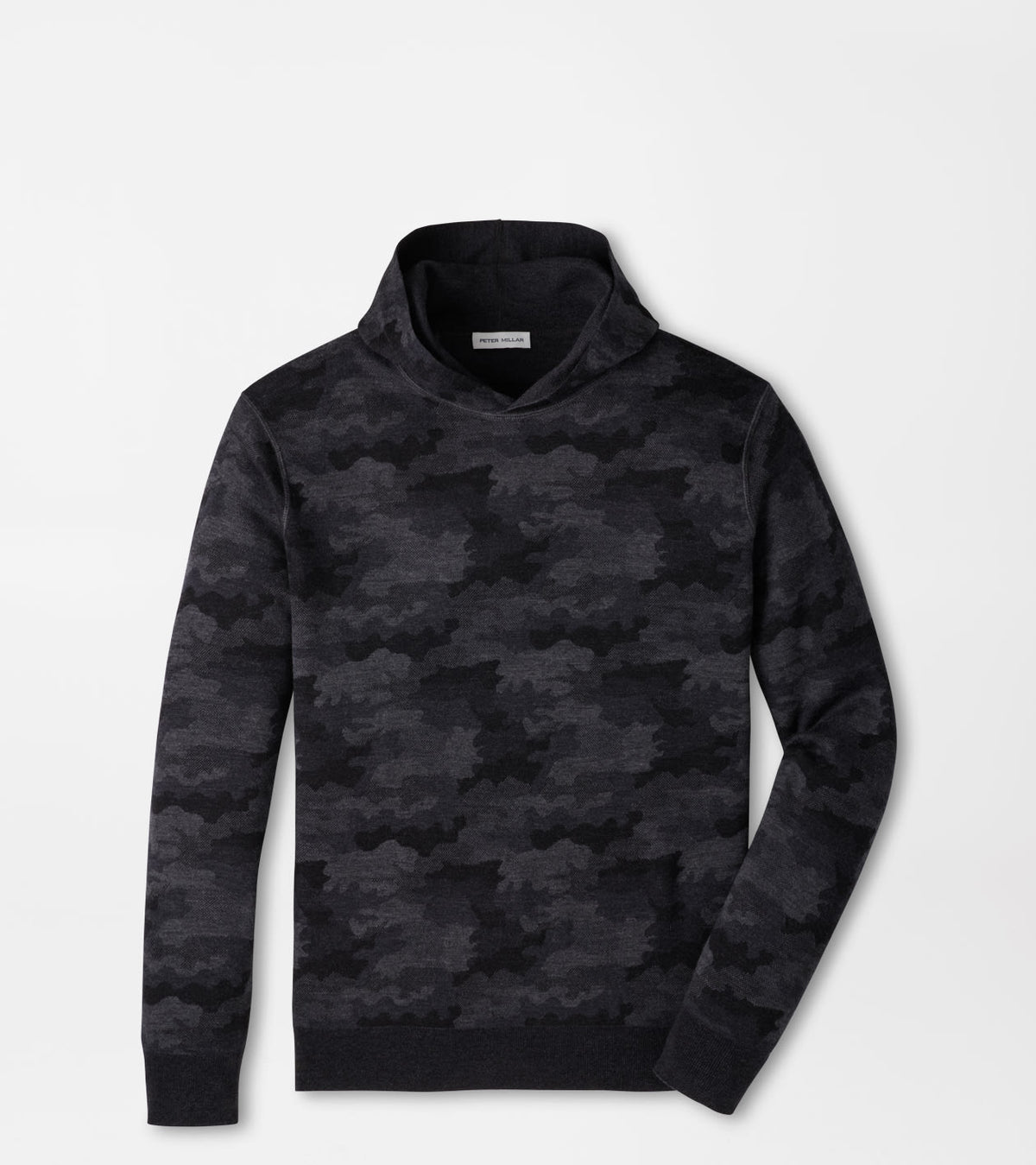 REVERSIBLE CAMO POPOVER HOODIE - BLACK
