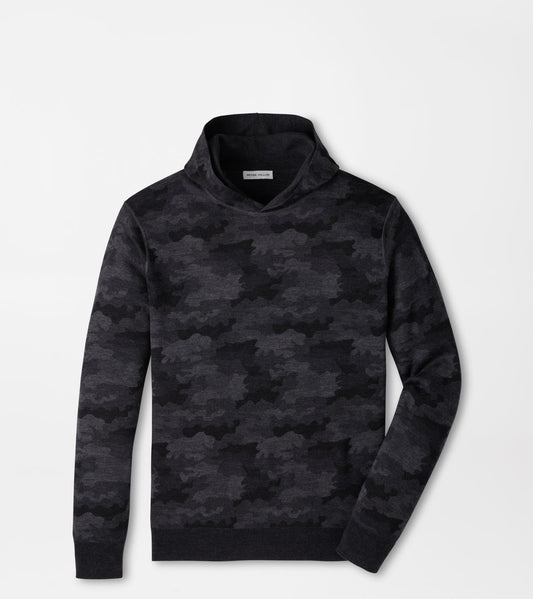 REVERSIBLE CAMO POPOVER HOODIE - BLACK