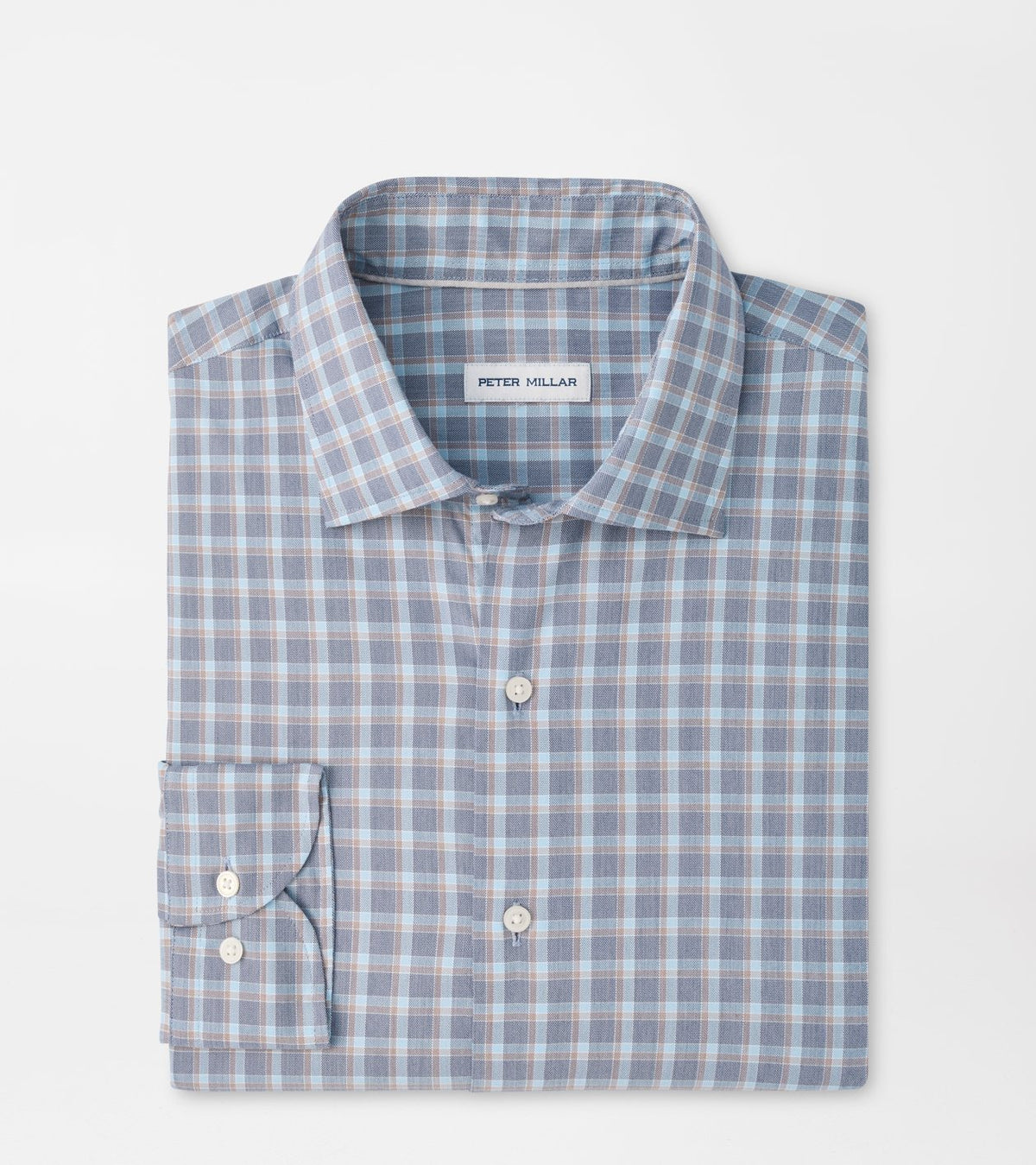 LINCOLN CROWN LITE COTTON STRETCH SHIRT - NAVY
