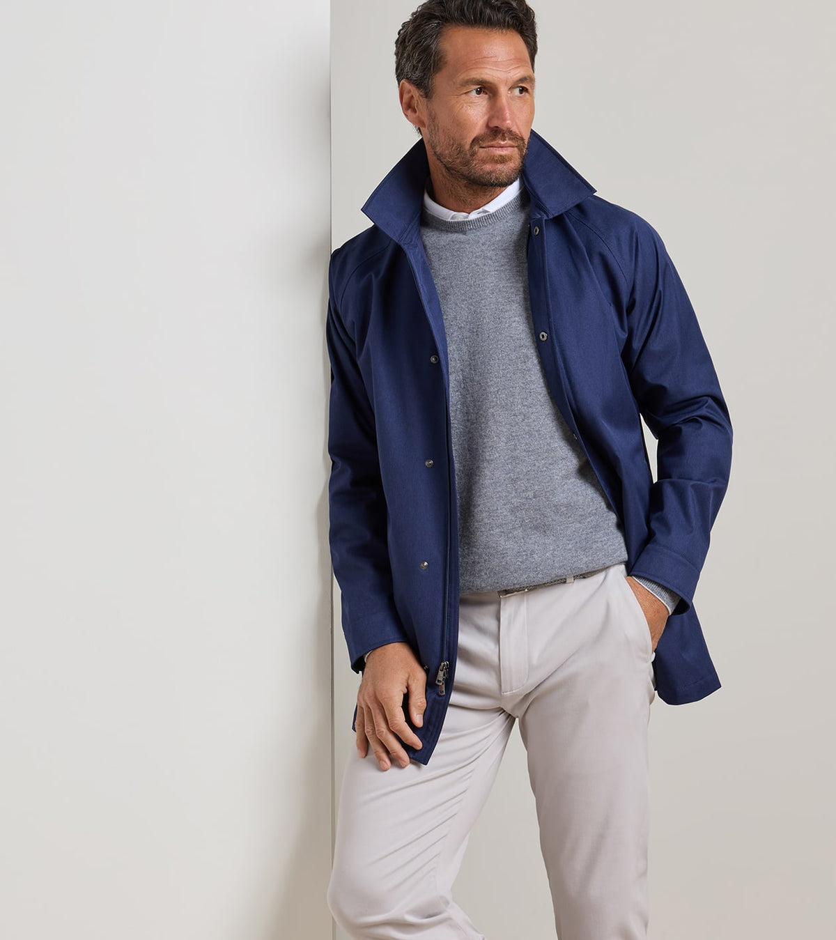 MADDOX CITY COAT - NAVY