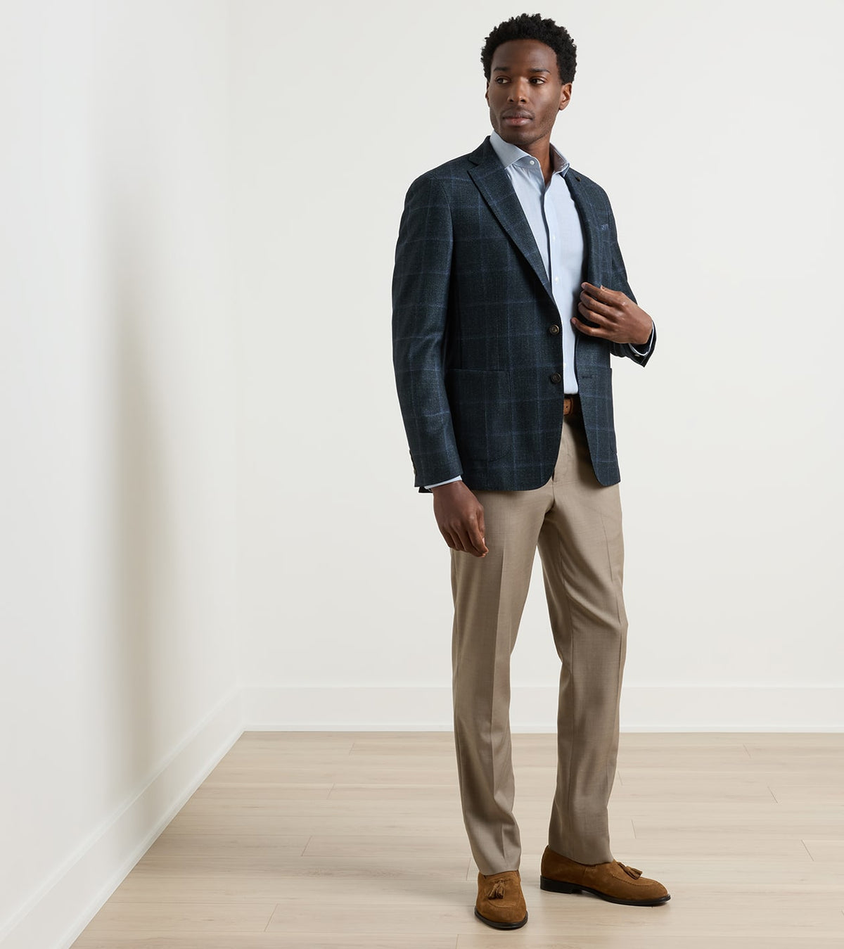 HUGHES WINDOWPANE SOFT JACKET - PINE BROOK
