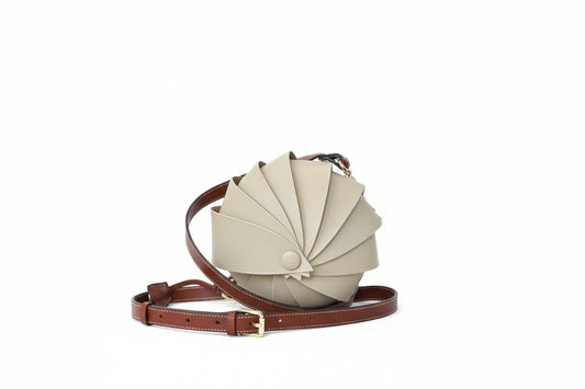 NORMA LEATHER PURSE - OSSO / GOLD