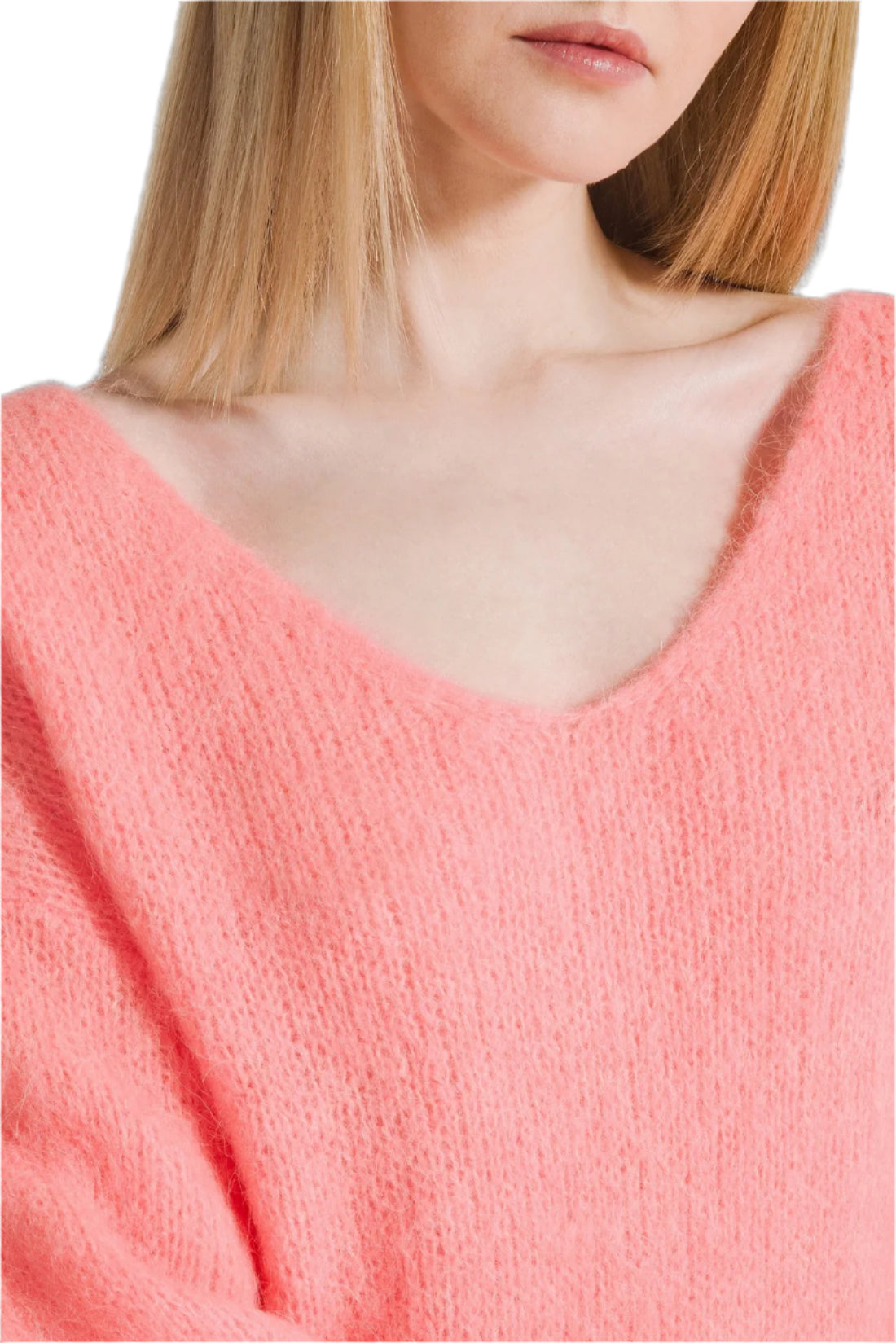 MILANA ALPACA BLEND SWEATER - SALMON