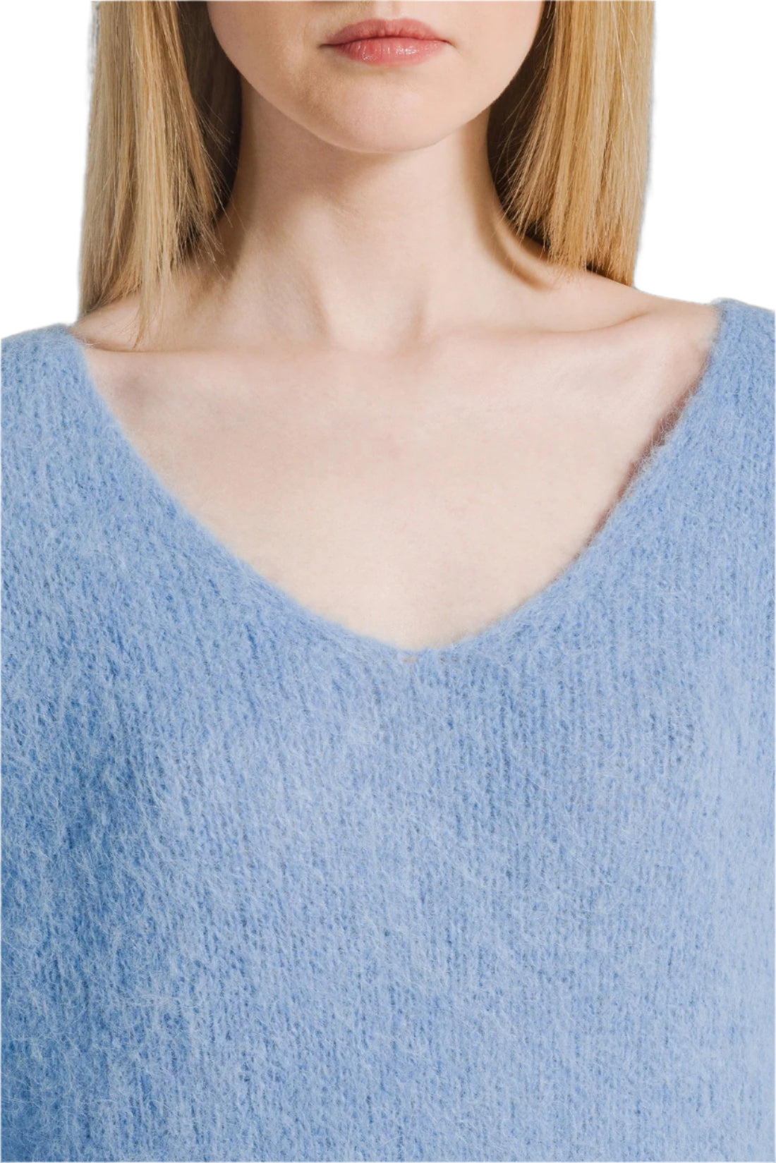 MILANA ALPACA BLEND SWEATER - SKY BLUE