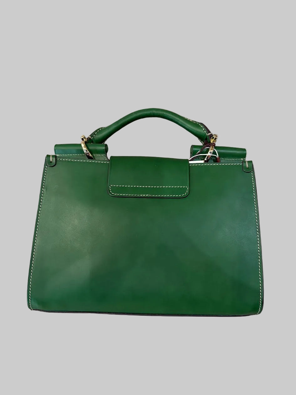 SMALL CLASSIC SATCHEL BAG- AVOCADO