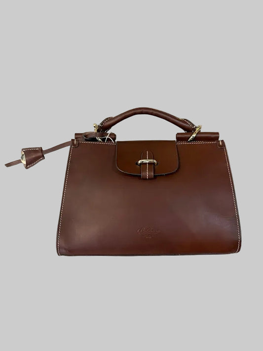 SMALL CLASSIC SATCHEL BAG- PAPAYA