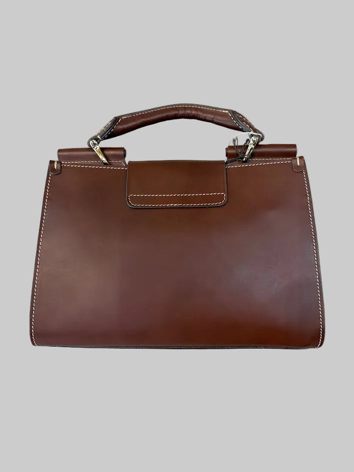SMALL CLASSIC SATCHEL BAG- PAPAYA