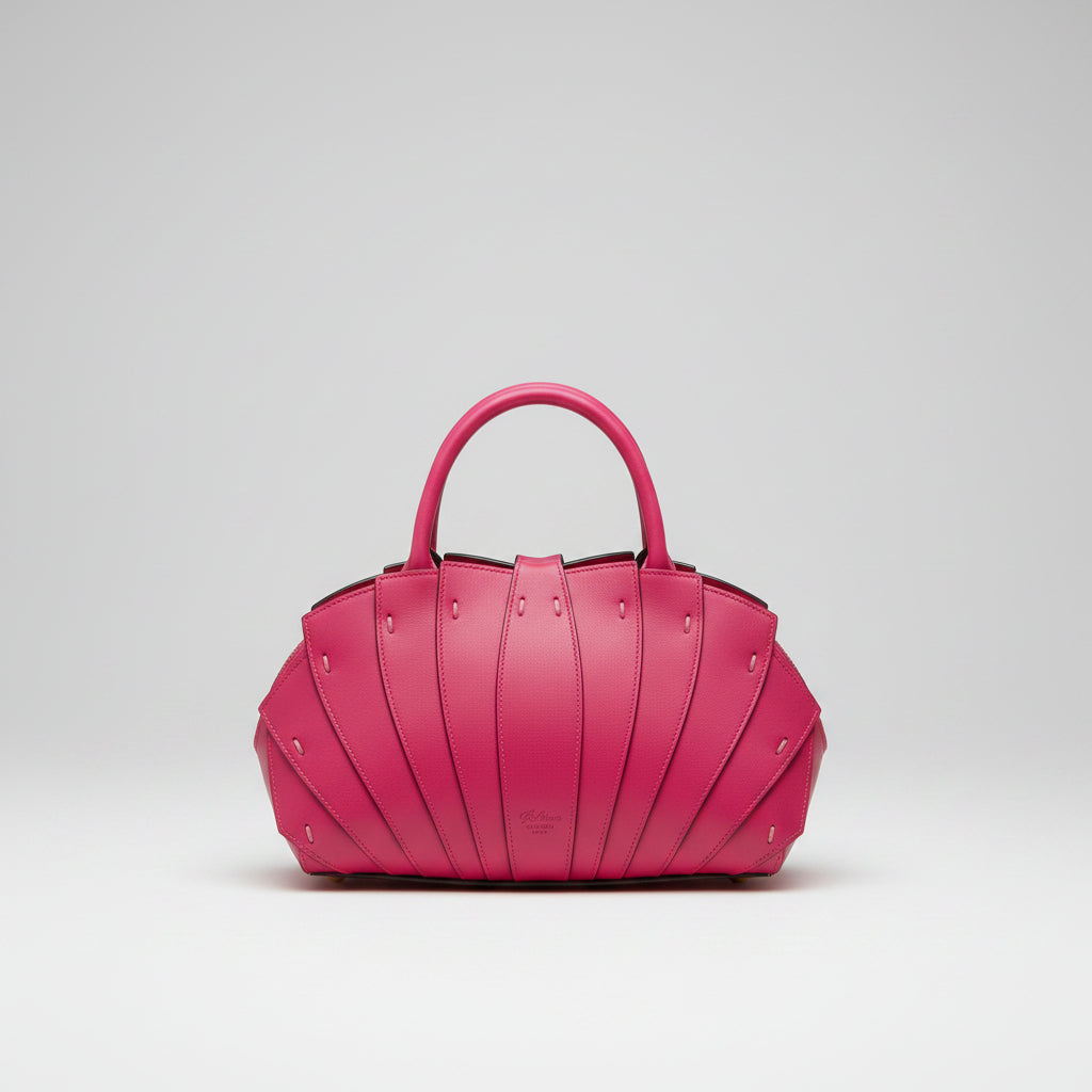 AMELIA LEATHER BAG- HOT PINK