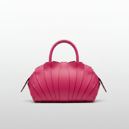 AMELIA LEATHER BAG- HOT PINK