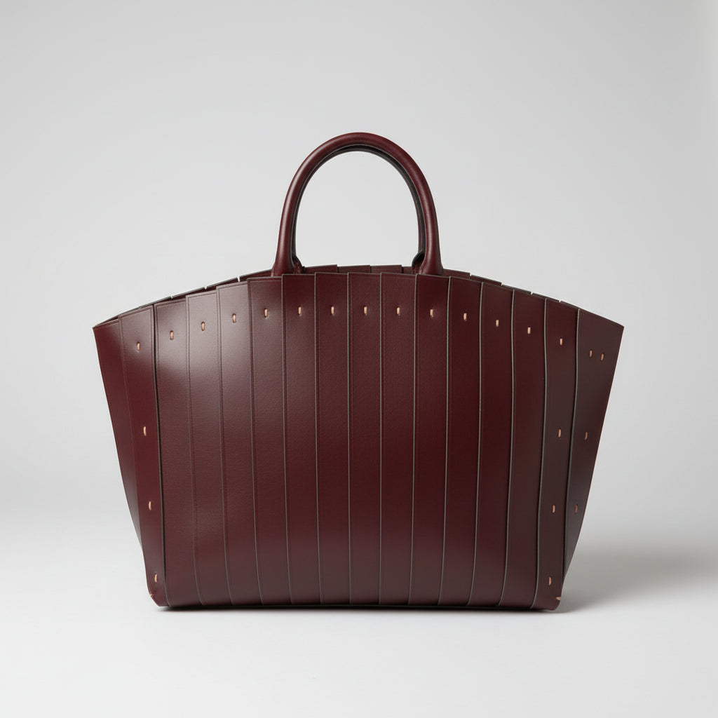 ERMOINE VACHETTA LEATHER SATCHEL - BORDEAUX