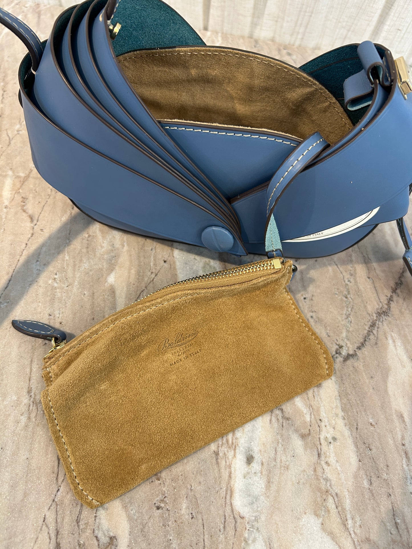 DAPHNE LEATHER PURSE - COBALTO