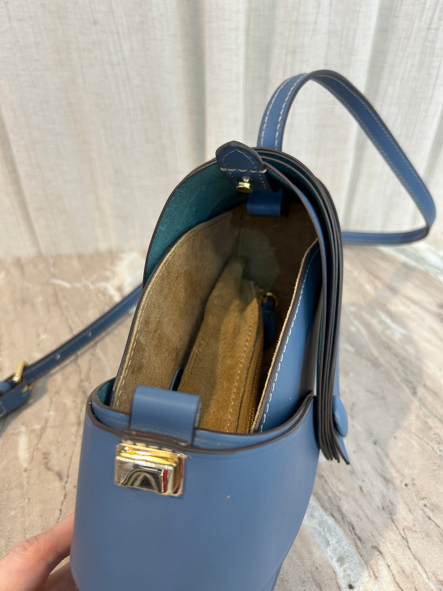 DAPHNE LEATHER PURSE - COBALTO