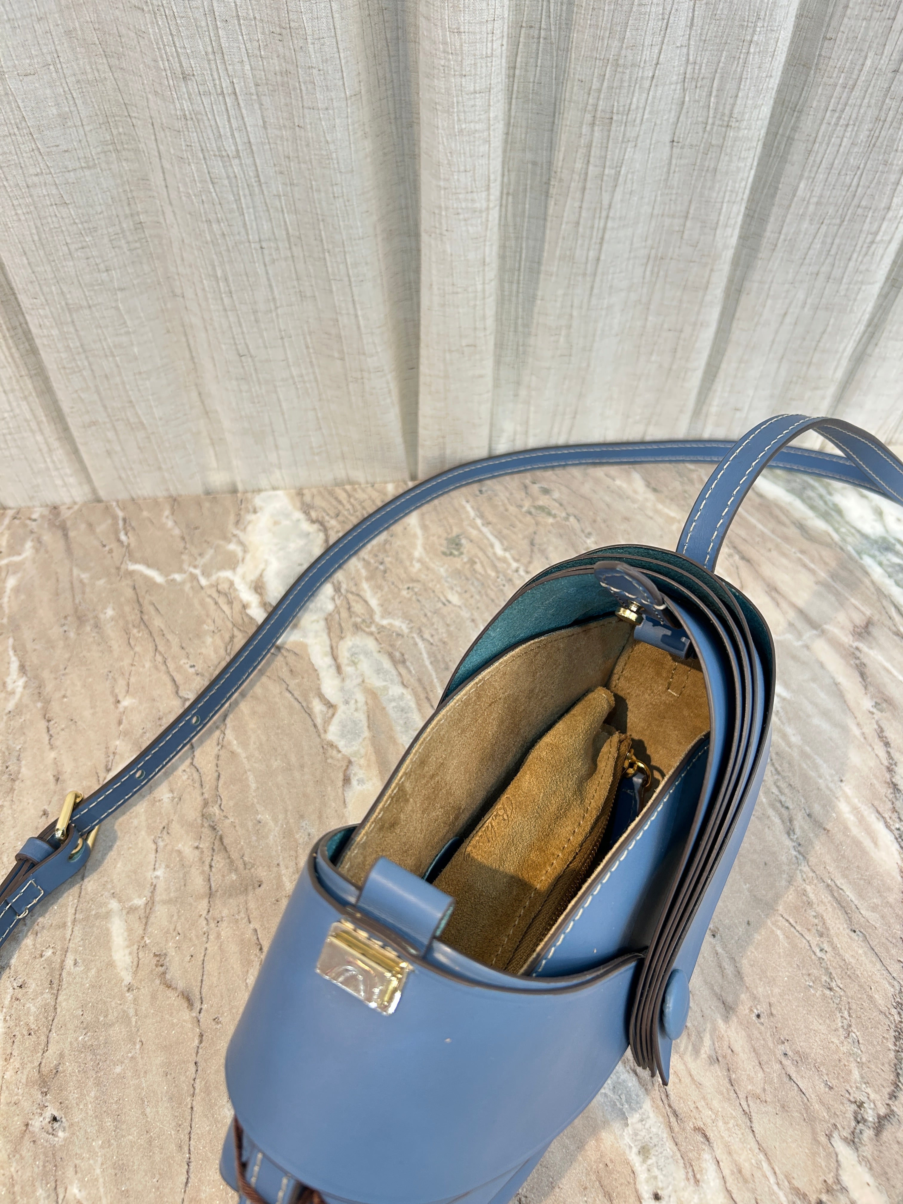 DAPHNE LEATHER PURSE - COBALTO