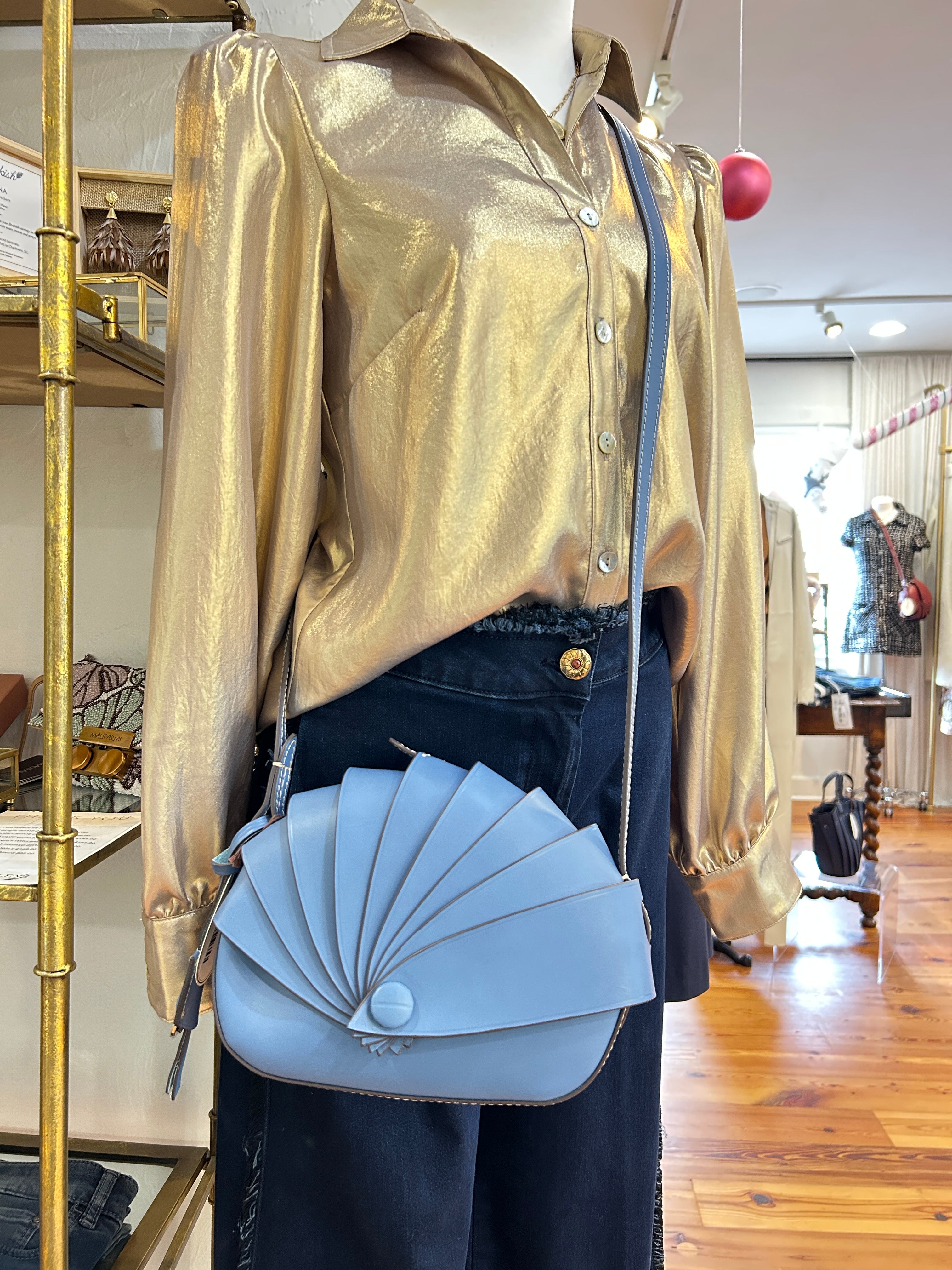 DAPHNE LEATHER PURSE - COBALTO