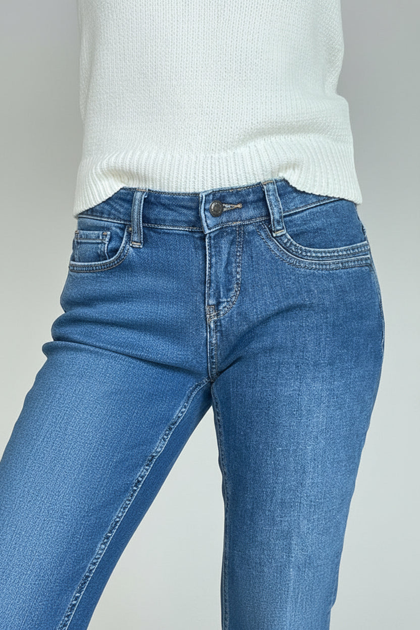 DETROIT FLARED JEANS - ESSENTIAL MID BLUE
