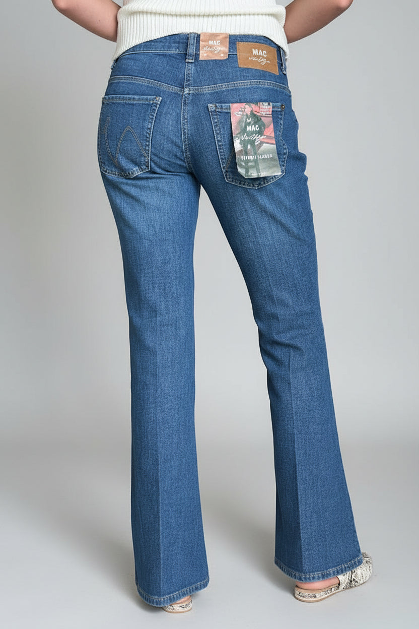DETROIT FLARED JEANS - ESSENTIAL MID BLUE
