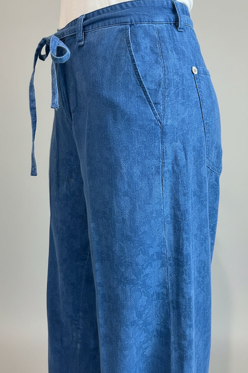 WENDY DENIM TROUSER - SOFT MID BLUE USED WASH