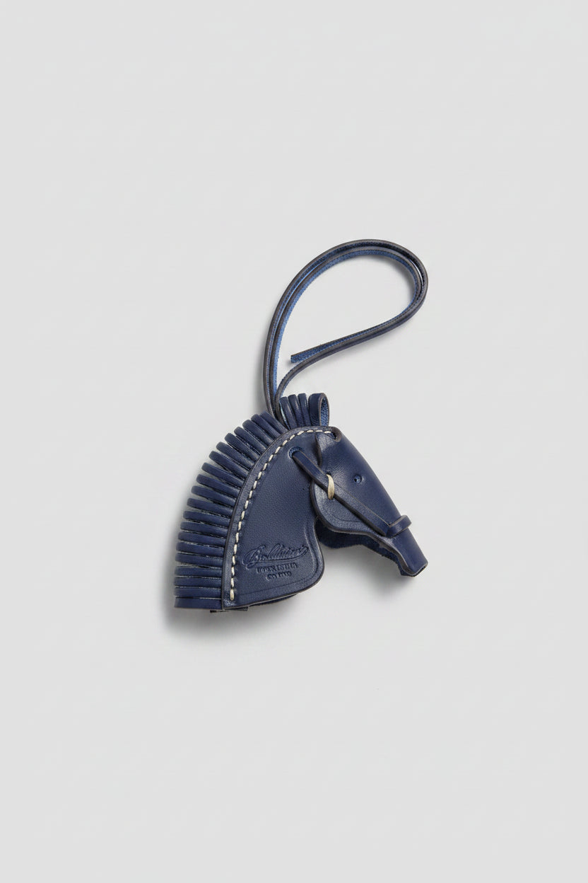 LEATHER HORSE BAG CHARM-NOTTE