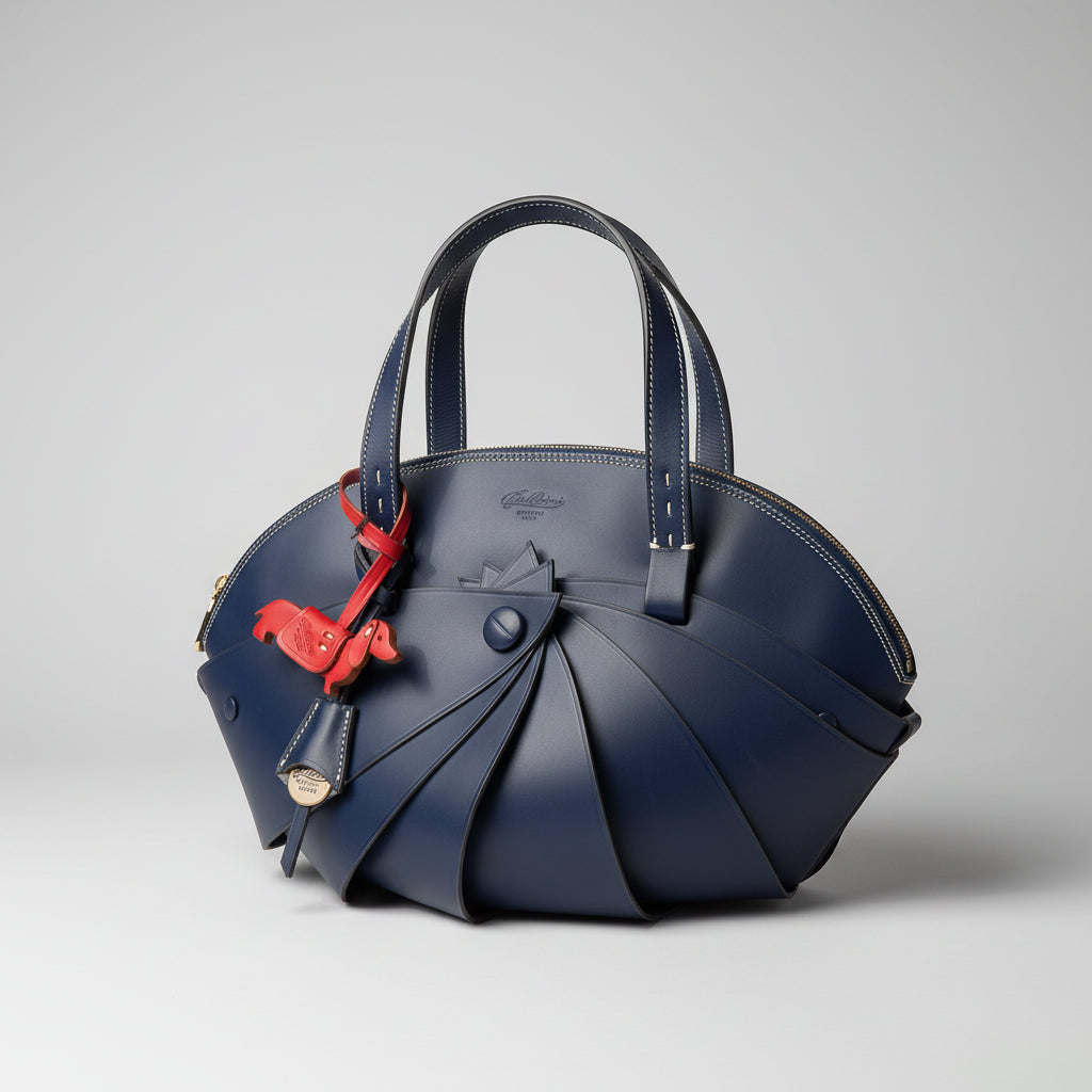 LEATHER HORSE BAG CHARM- ROSSO