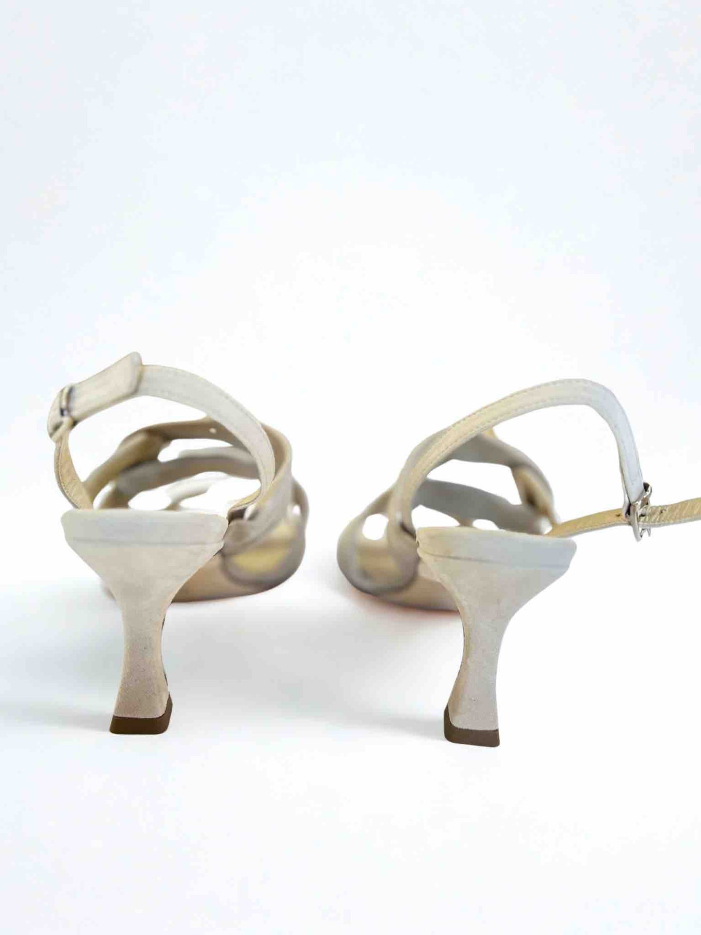GIAMAICA SUEDE HEELED SANDAL - BEIGE