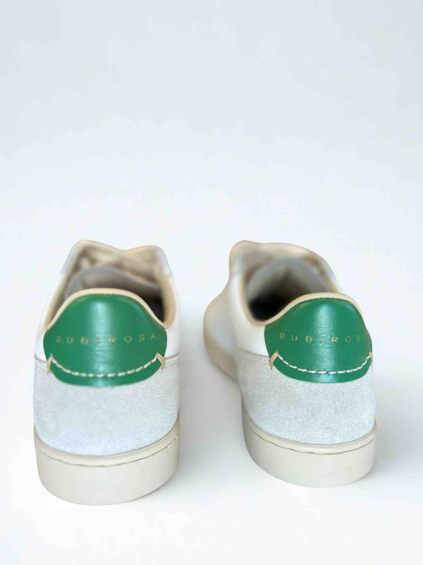 ODILE D WOMEN'S CALF LEATHER SNEAKER - WHITE/GREEN