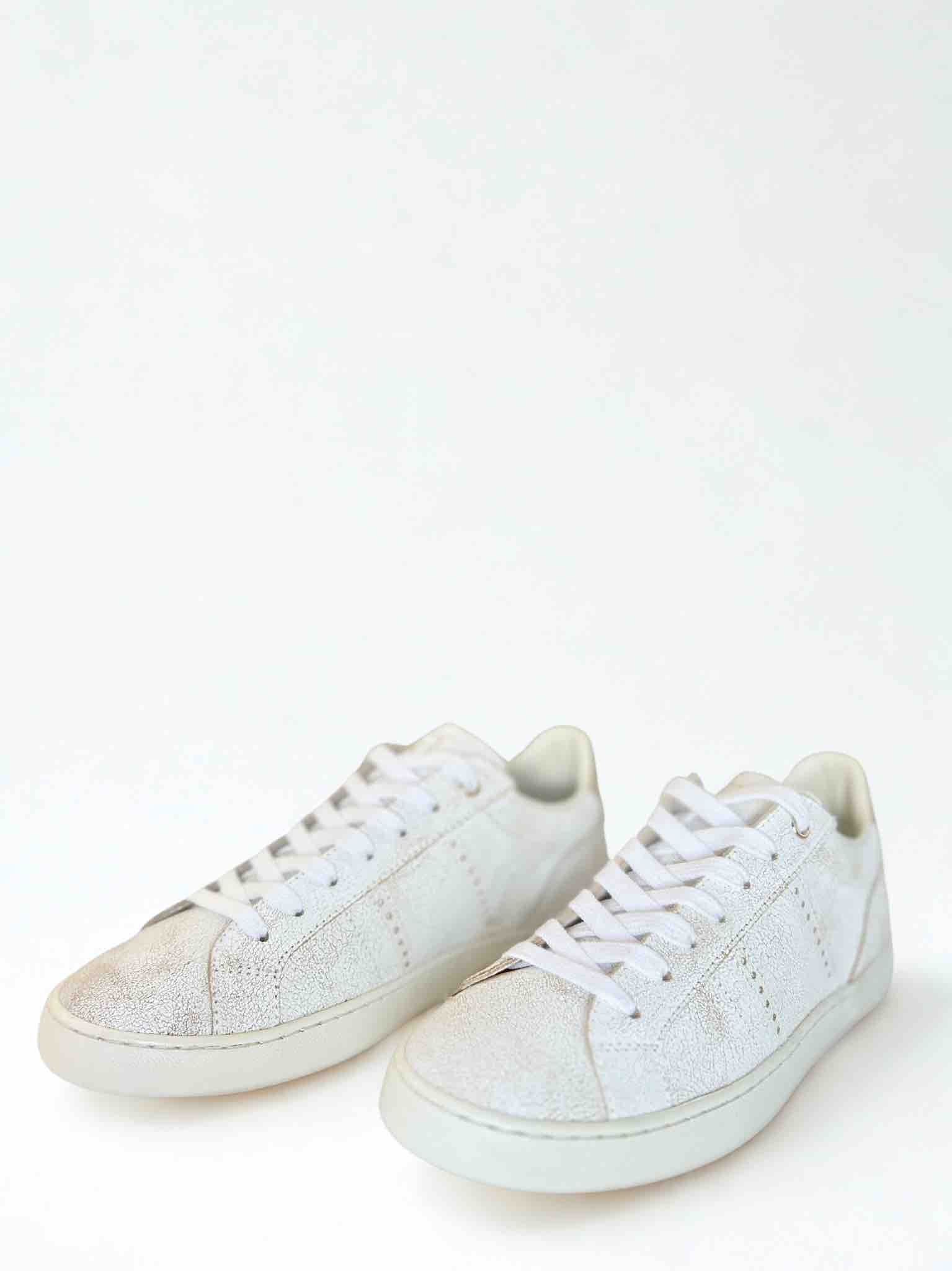 ODILE D WOMEN'S CALF LEATHER SNEAKER - CRACKLE