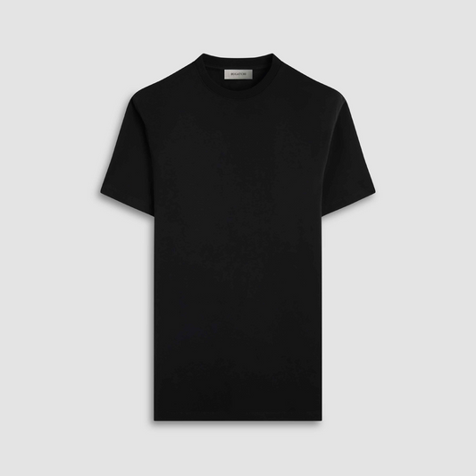 THE ESSENTIAL PIMA COTTON CREW - BLACK