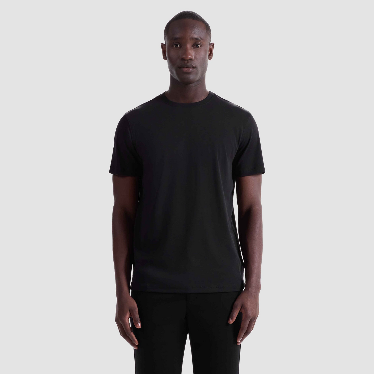 THE ESSENTIAL PIMA COTTON CREW - BLACK