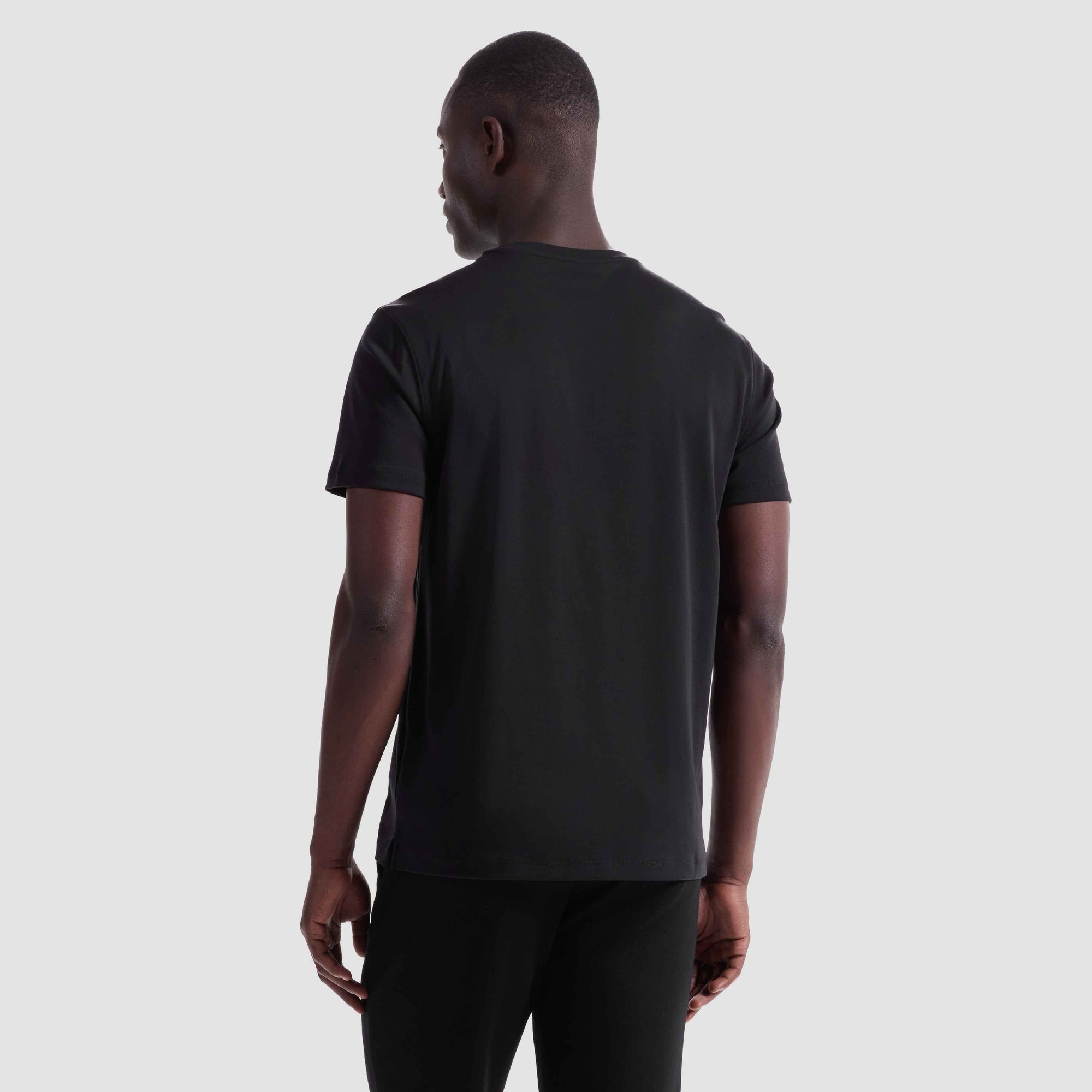 THE ESSENTIAL PIMA COTTON CREW - BLACK