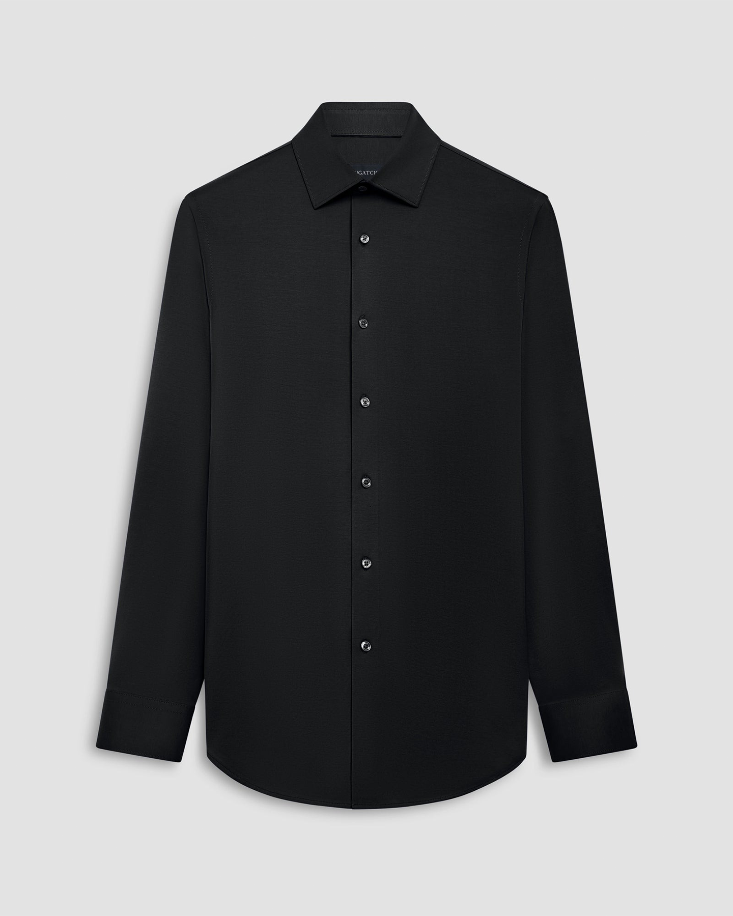 OOOHCOTTON 8 WAY STRETCH SOLID SHIRT - BLACK