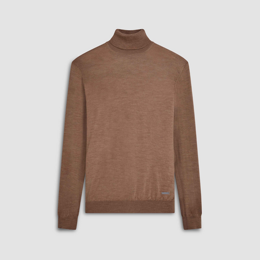 SUPER MERINO WOOL TURTLENECK - CAMEL