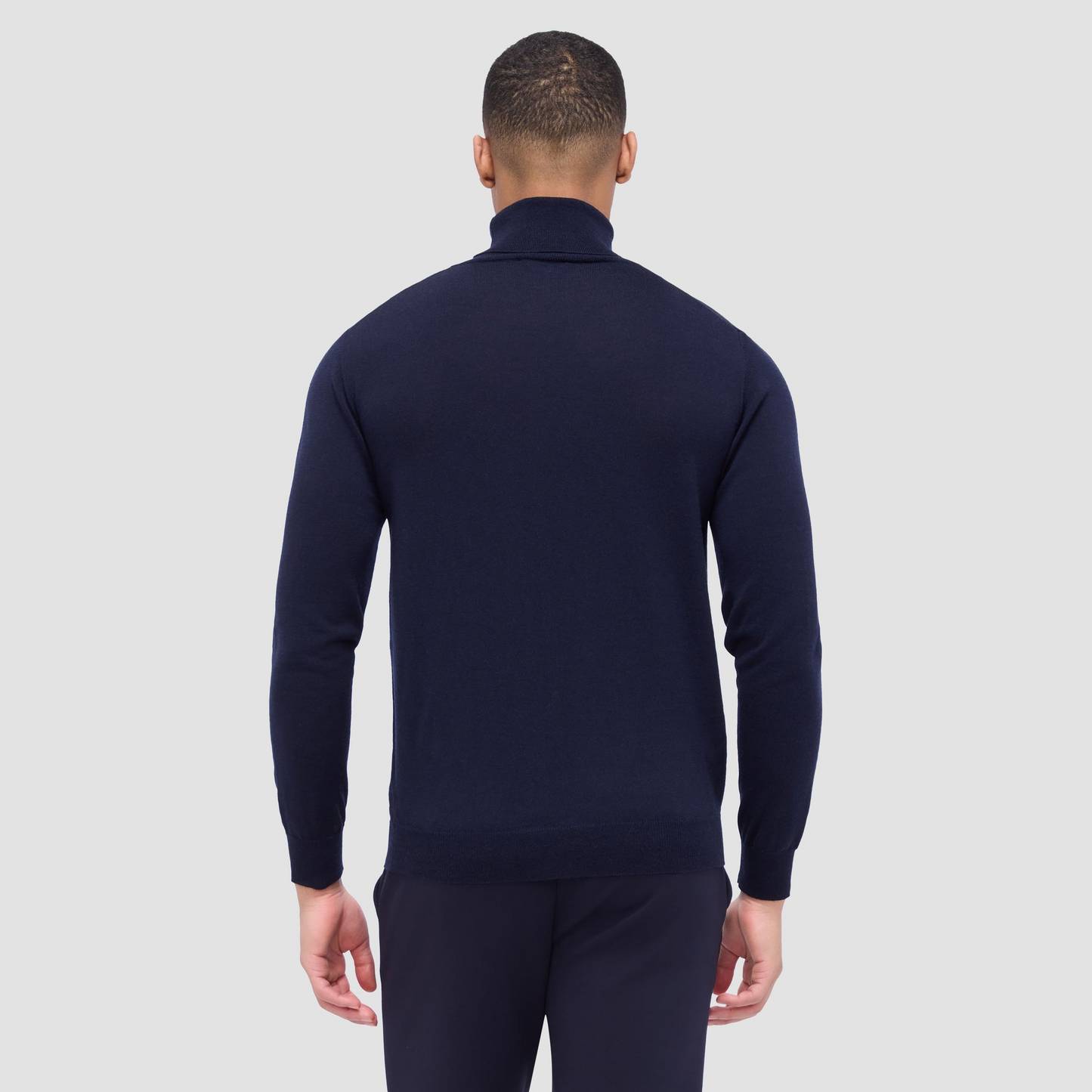 SUPER MERINO WOOL TURTLENECK SWEATER - MIDNIGHT