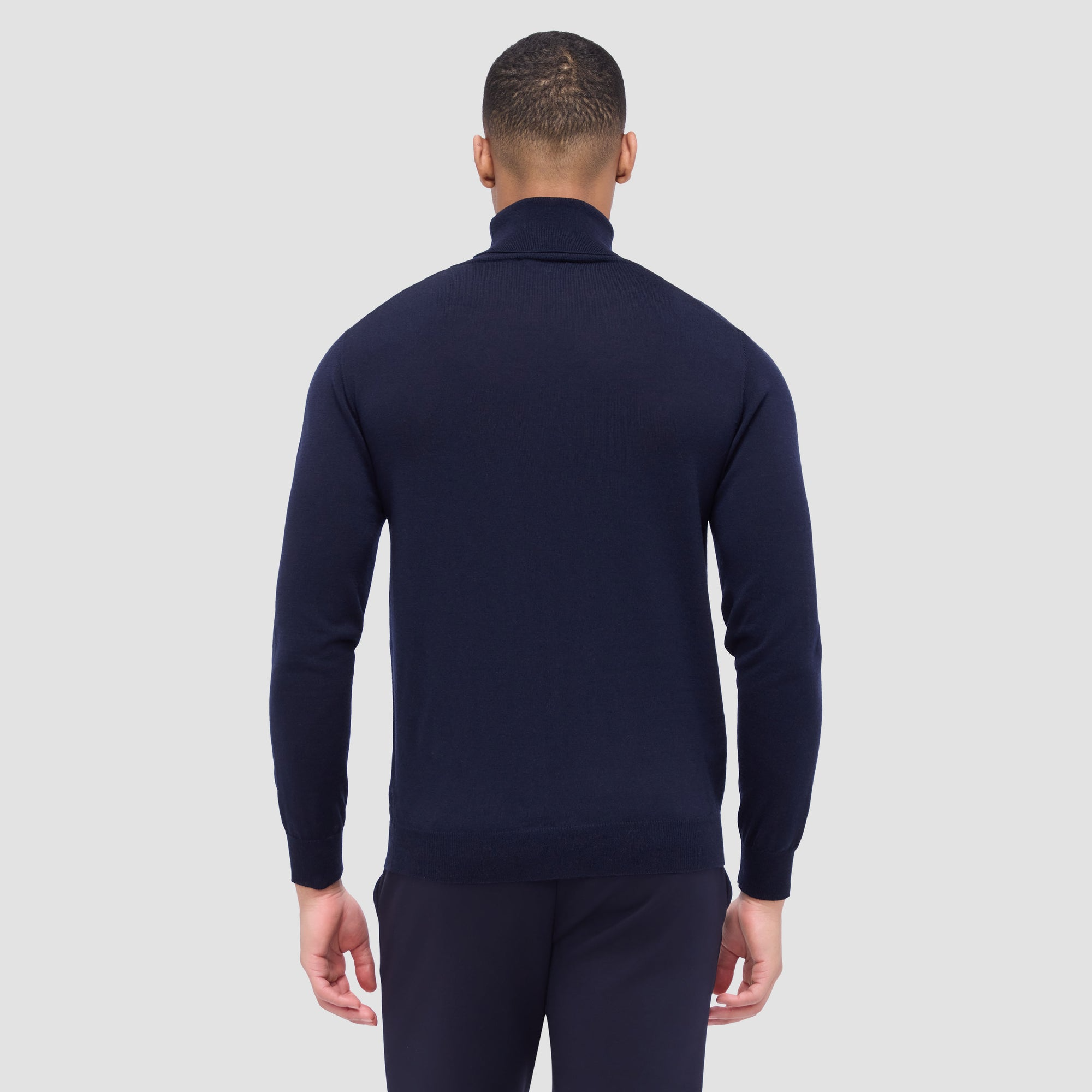 SUPER MERINO WOOL TURTLENECK SWEATER - MIDNIGHT