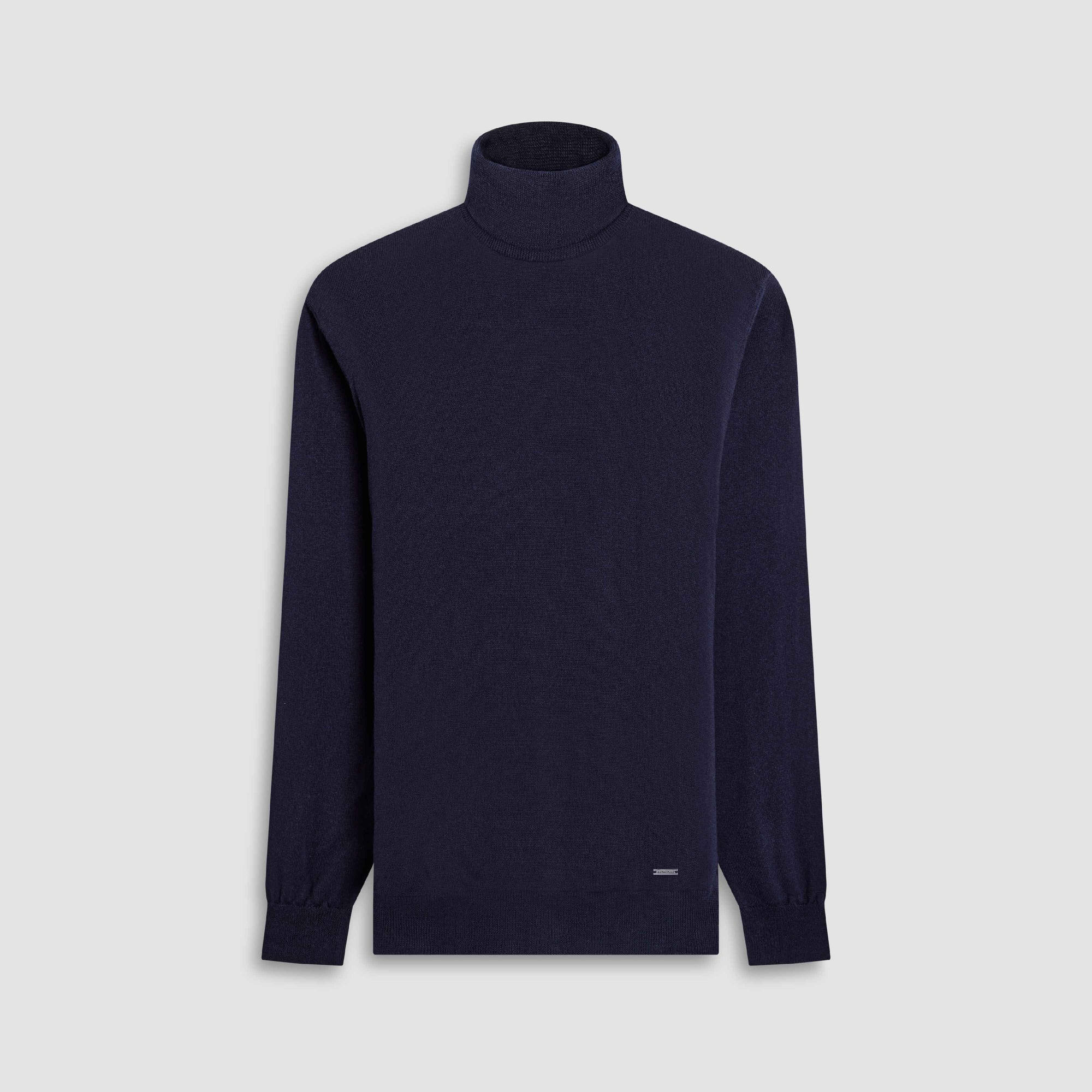 SUPER MERINO WOOL TURTLENECK - BLACK