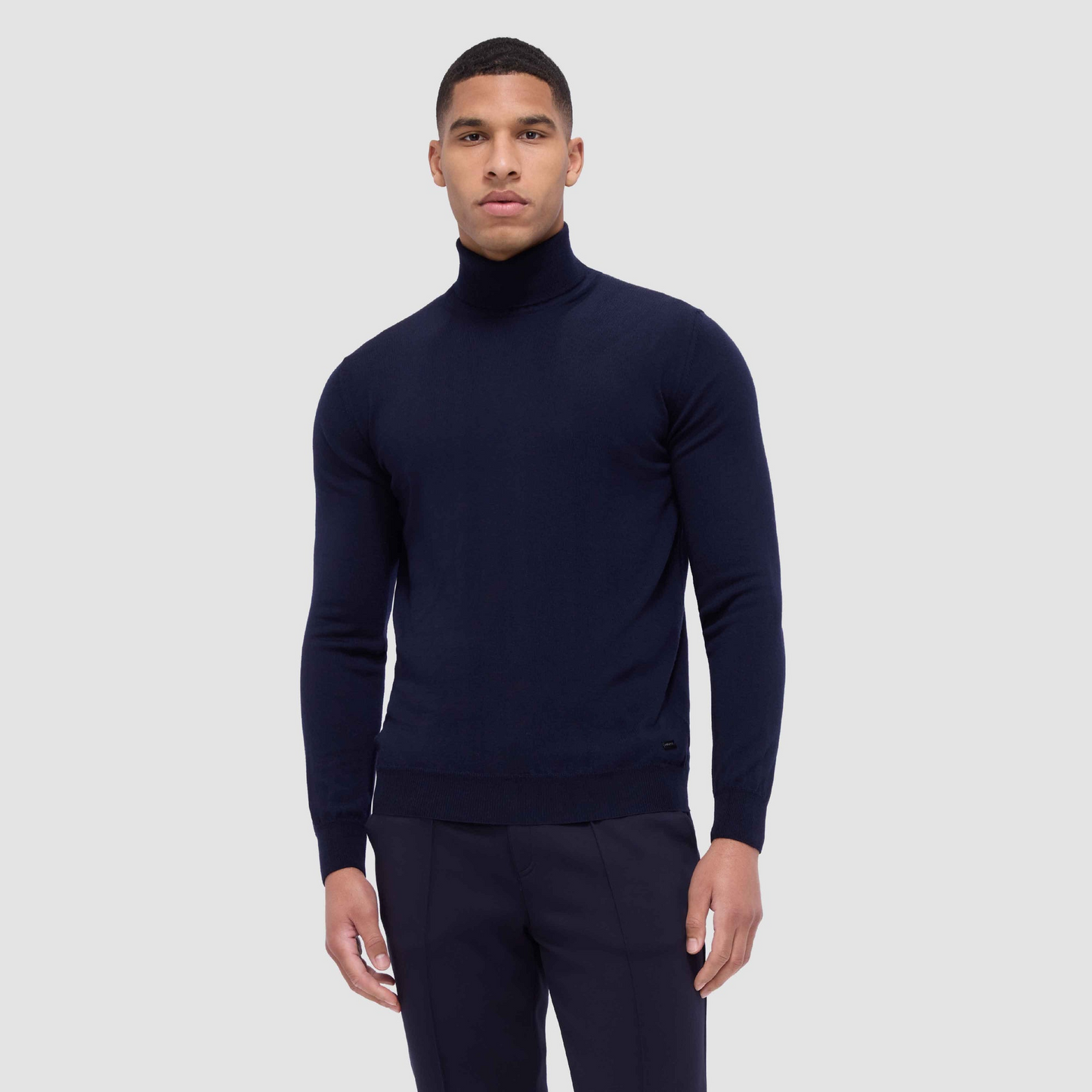 SUPER MERINO WOOL TURTLENECK - BLACK