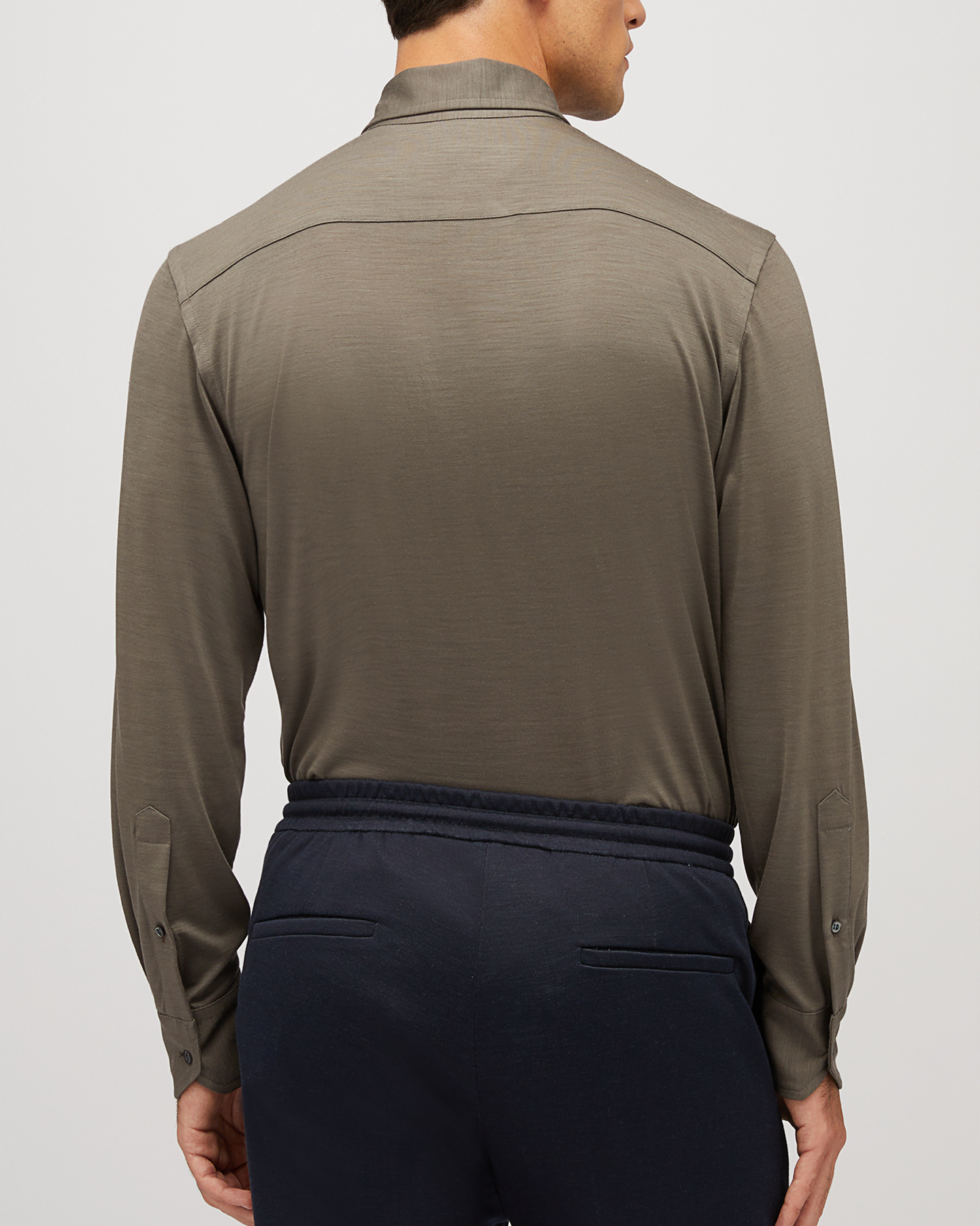 SANTINI REDA ACTIVE WOOL SHIRT - DUSTY OLIVE