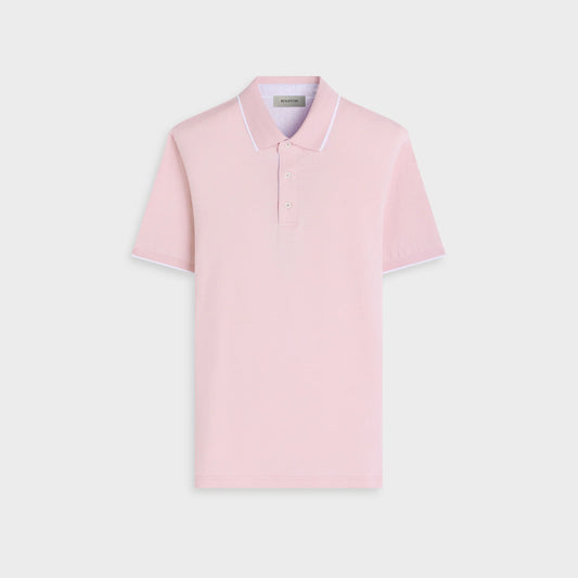 PERFORMANCE POLO WITH CONTRAST TRIM - PINK