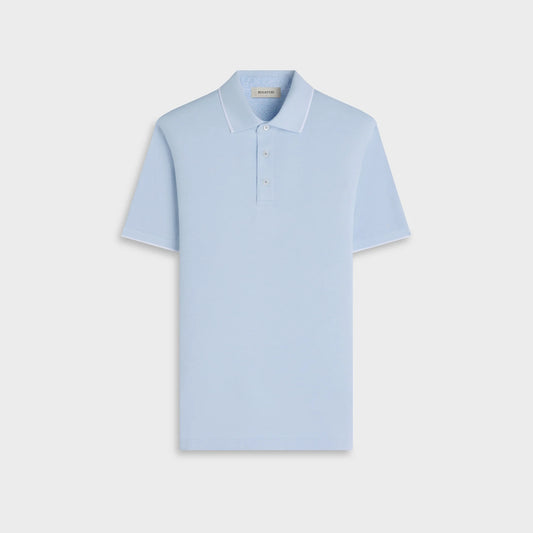PERFORMANCE POLO WITH CONTRAST TRIM - VISTA BLUE