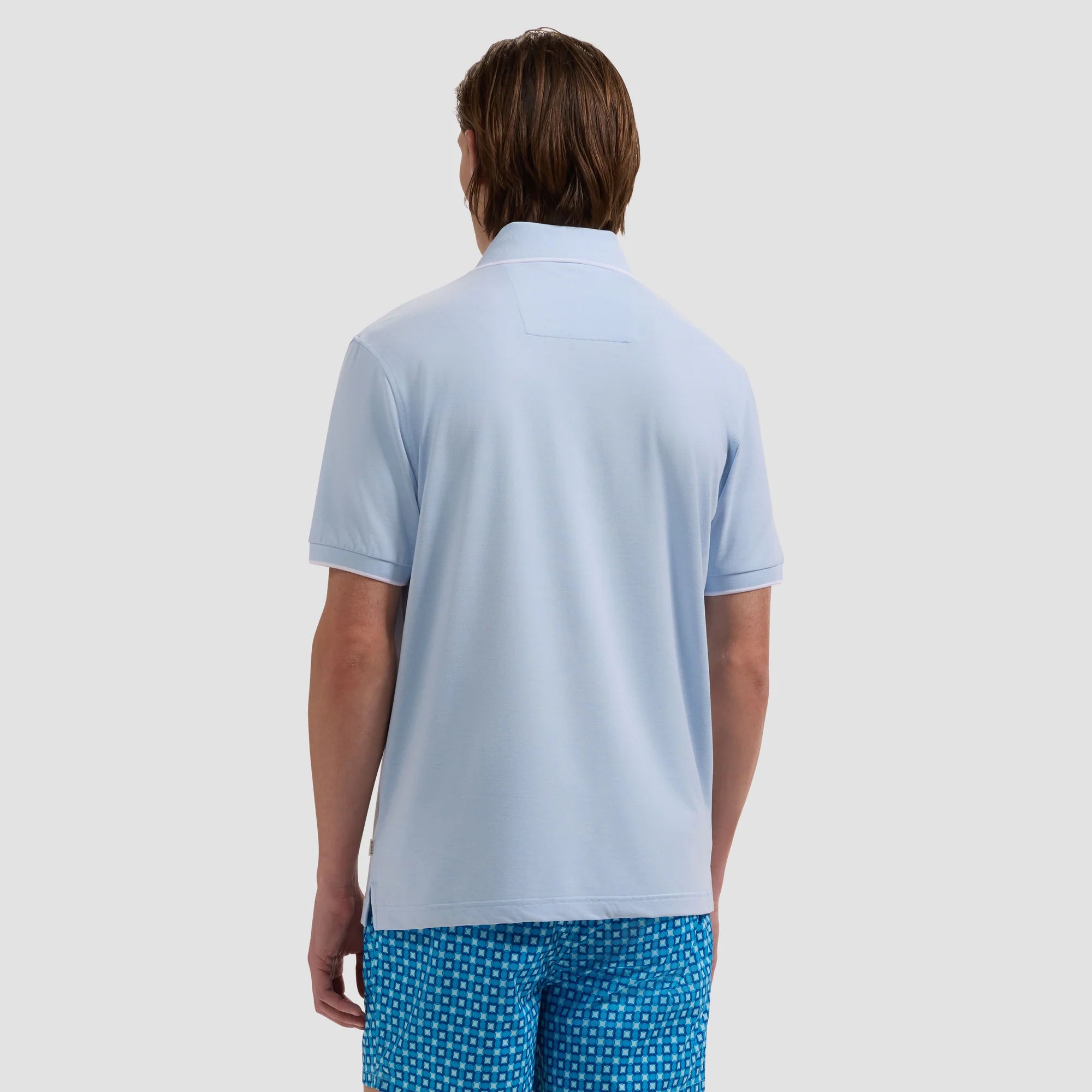 PERFORMANCE POLO WITH CONTRAST TRIM - VISTA BLUE