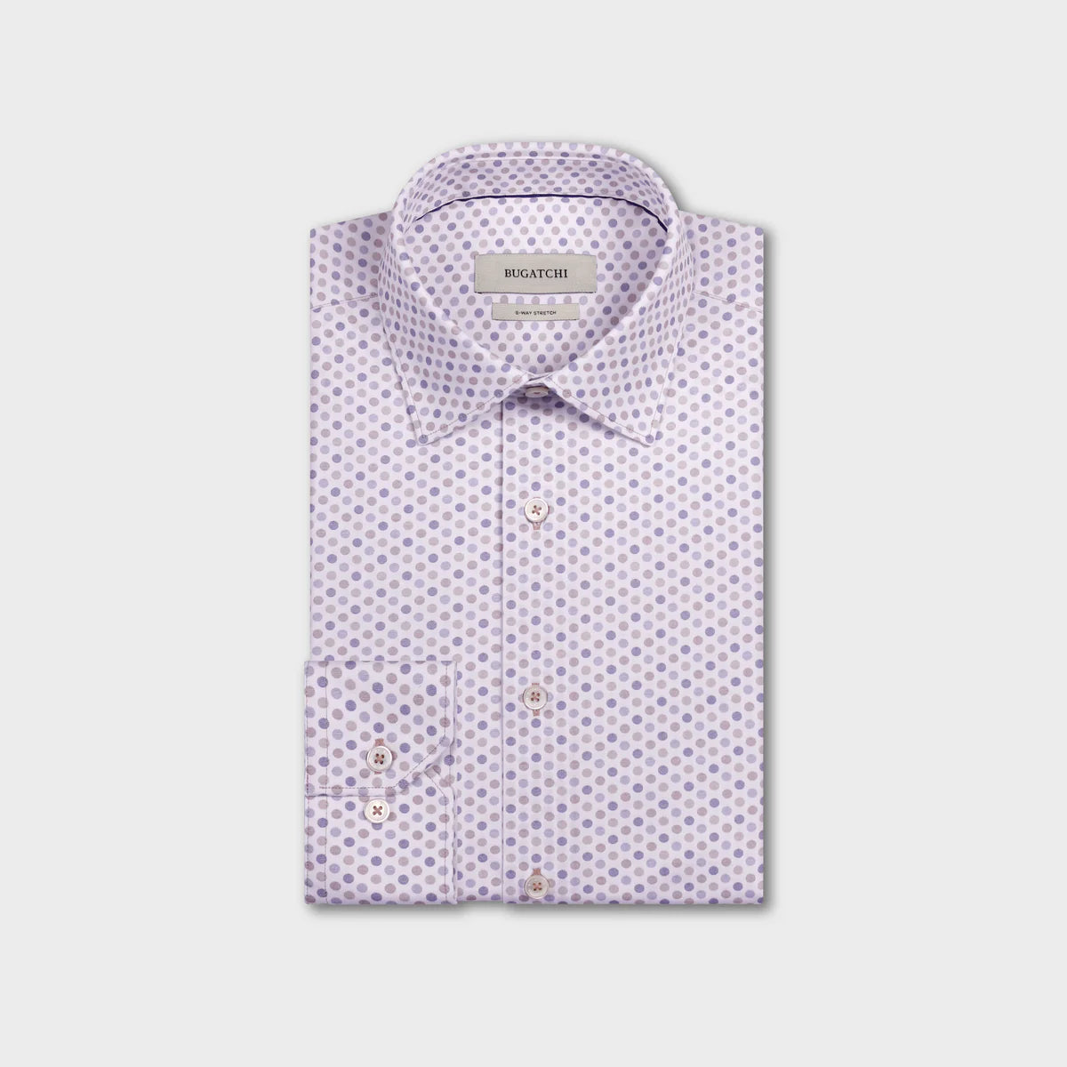 POLKA DOT 8 WAY STRETCH SHIRT - SAND