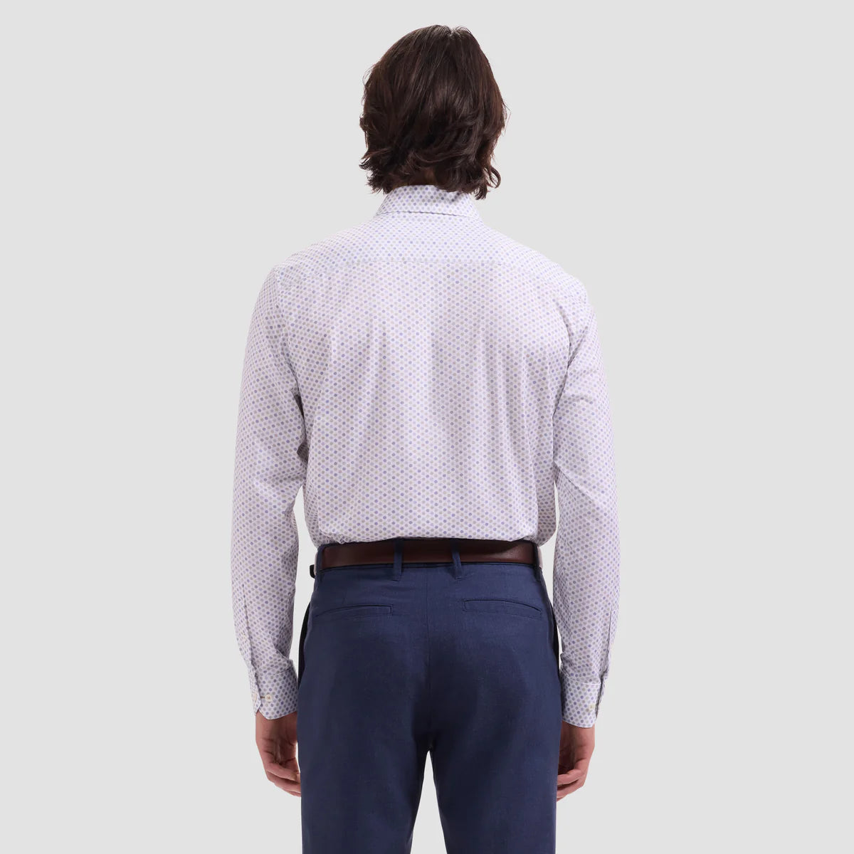 POLKA DOT 8 WAY STRETCH SHIRT - SAND